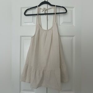 Xhilaration Ivory Textured Sleeveless Top